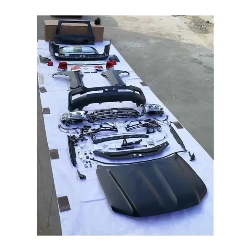 

Новый дизайн автомобильного бампера для Land Cruiser 200 2008-2015–2016-2020, передний задний бампер с решеткой, фары, задние фонари