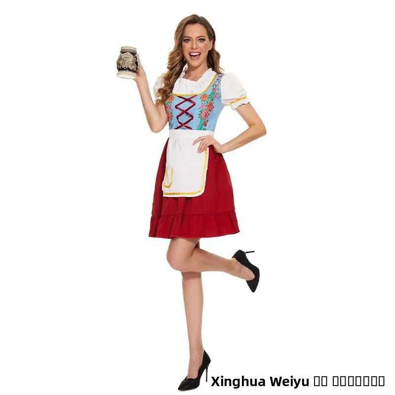 Set di abbigliamento per festival della birra di vendita caldo Bajiaoli National Madre Figlia Dr Outfit Abbigliamento da donna per spettacoli teatrali etnici