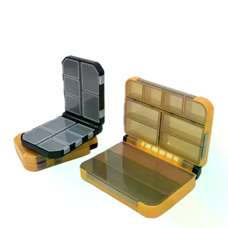 Portable Fishing Tackle Box Independent Compartments Lightweight Storage Case for Small Fishing Accessories Anglers Travel Use