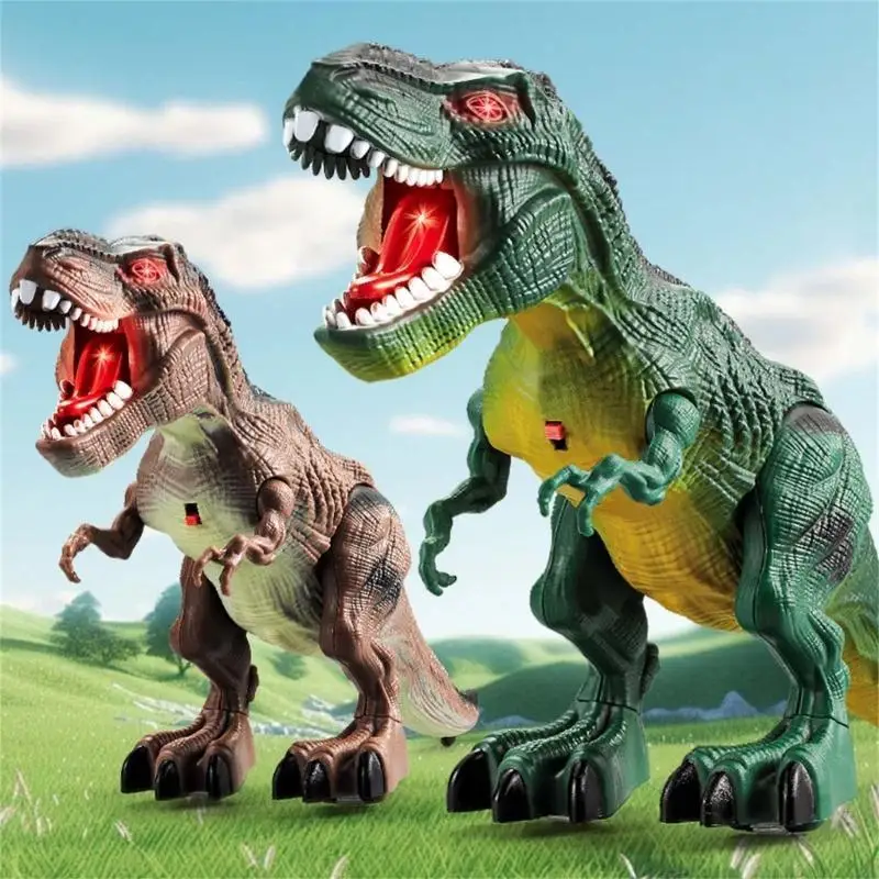 97BC Electronic Kids Dinosaur Glowing Walking Toy with Sounds Children Interactive Educational Walking Toy for Infant