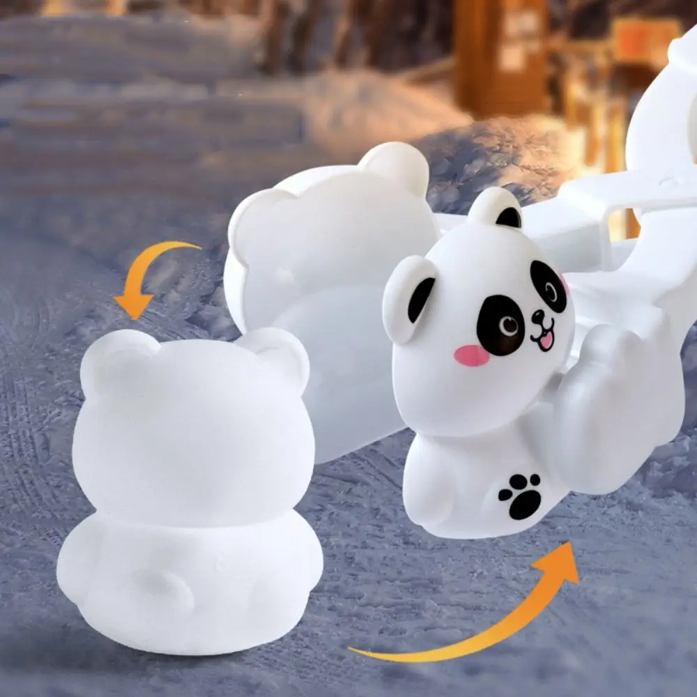 ABS Winter Snowball Maker Toy Panda Anti-slip Handle Snow Duck Ball Making Tool Capybara Wear-resistant