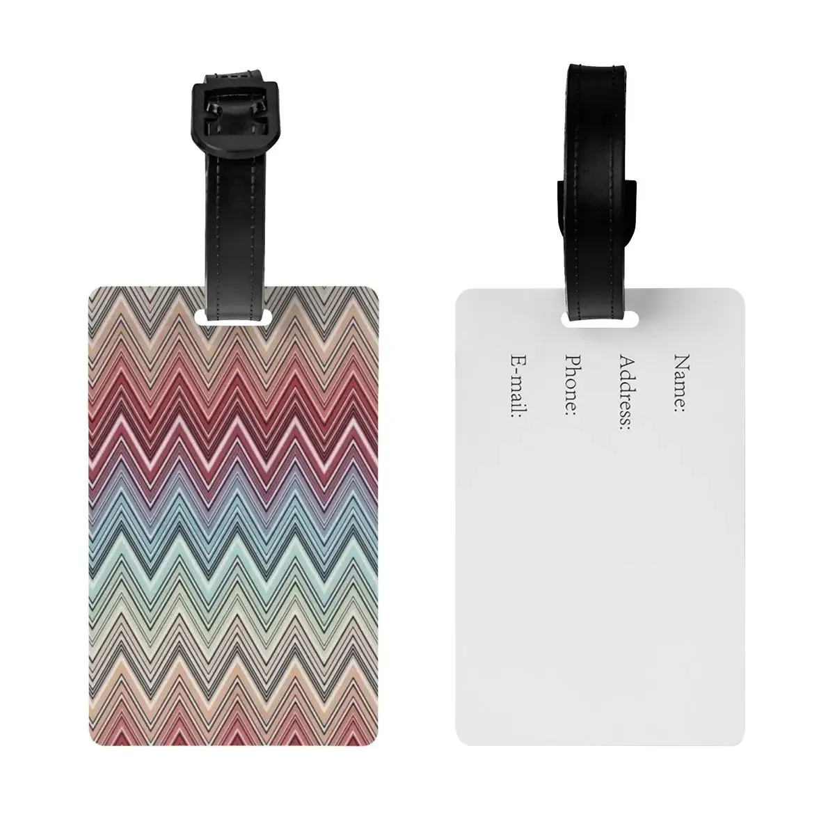 Custom Multicolor Chic Luggage Tag With Name Card Boho Chic Privacy Cover ID Label for Travel Bag Suitcase