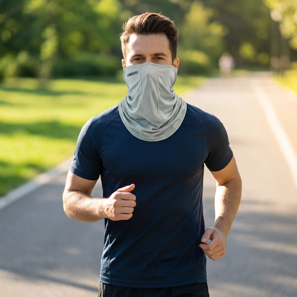 Cycling Gear Essentials - Scaldacollo Traspirante Estivo per Uomo, Protezione