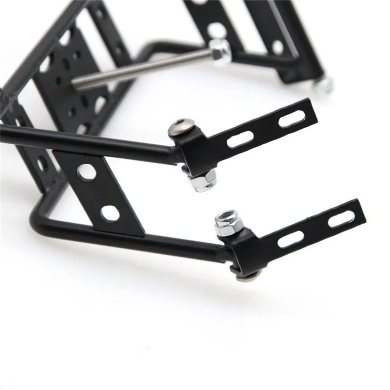 ABKQ-For Wrangler Trx4 Defender Scx10 90046 90047 Simulation Climbing Car Stinger Metal Rear Bumper Spare Tire Frame