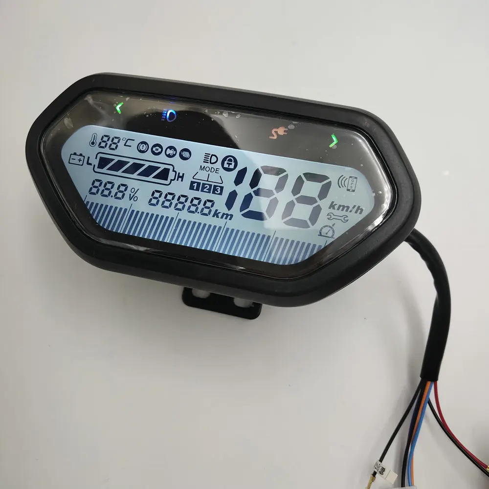 Speed meter LCD DISPLAY 48v60v72v84v96v120v Light/ODO/Battery Level Indicator For Electric Scooter Gauge Bike Tricycle Dashboard