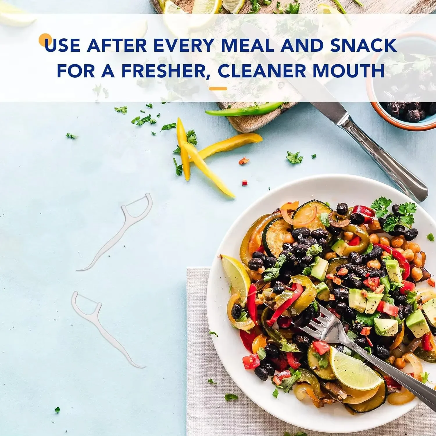 1000-2000 Uds. De hilo Dental, selecciones de hilo Dental, limpieza entre los dientes, cepillo Interdental, palillo de dientes, selección de hilo dental, cuidado de higiene bucal