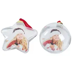 Christmas Transparent Photo Ball Personalize DIY Photo Ball Ornaments DIY Christmas Tree Hanging Craft Ball Ornament Decor