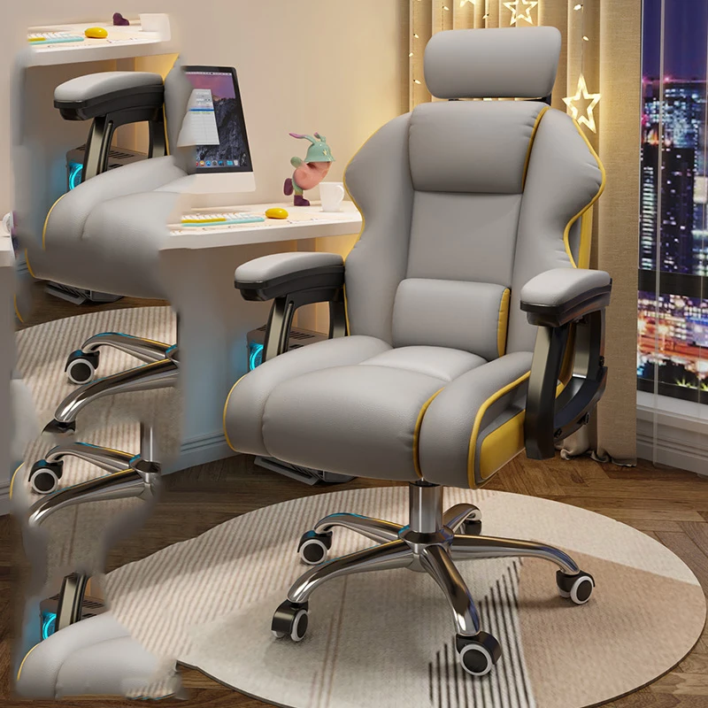 

Nordic Designer Office Chair Living Room Arm Reading Conference Office Chair Backrest Footrest Silla Oficina Salon Furniture