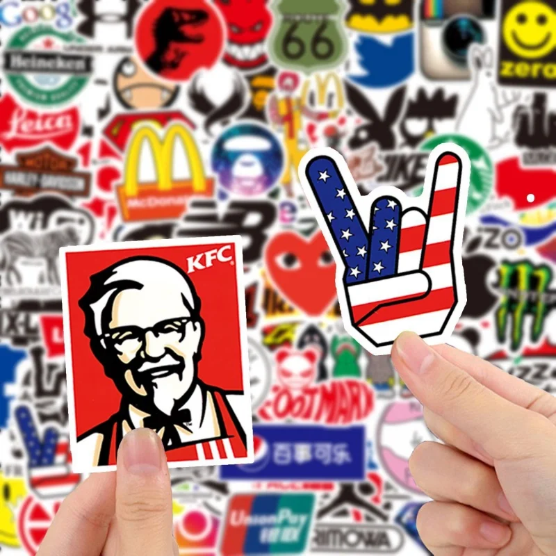 50pcs Classic Fashion Funny Cartoon Graffiti Sticker Waterproof Fridge Guitar Laptop Motorcycle Skateboard Joke Decal Toy