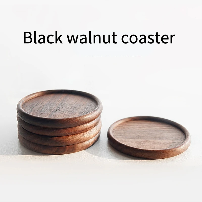 TIME OWNER Tea Coffee Cup Pad Placemats Decor Walnut Beech Wood Coasters Durable Heat Resistant Square Drink Mat Bowl Teapot