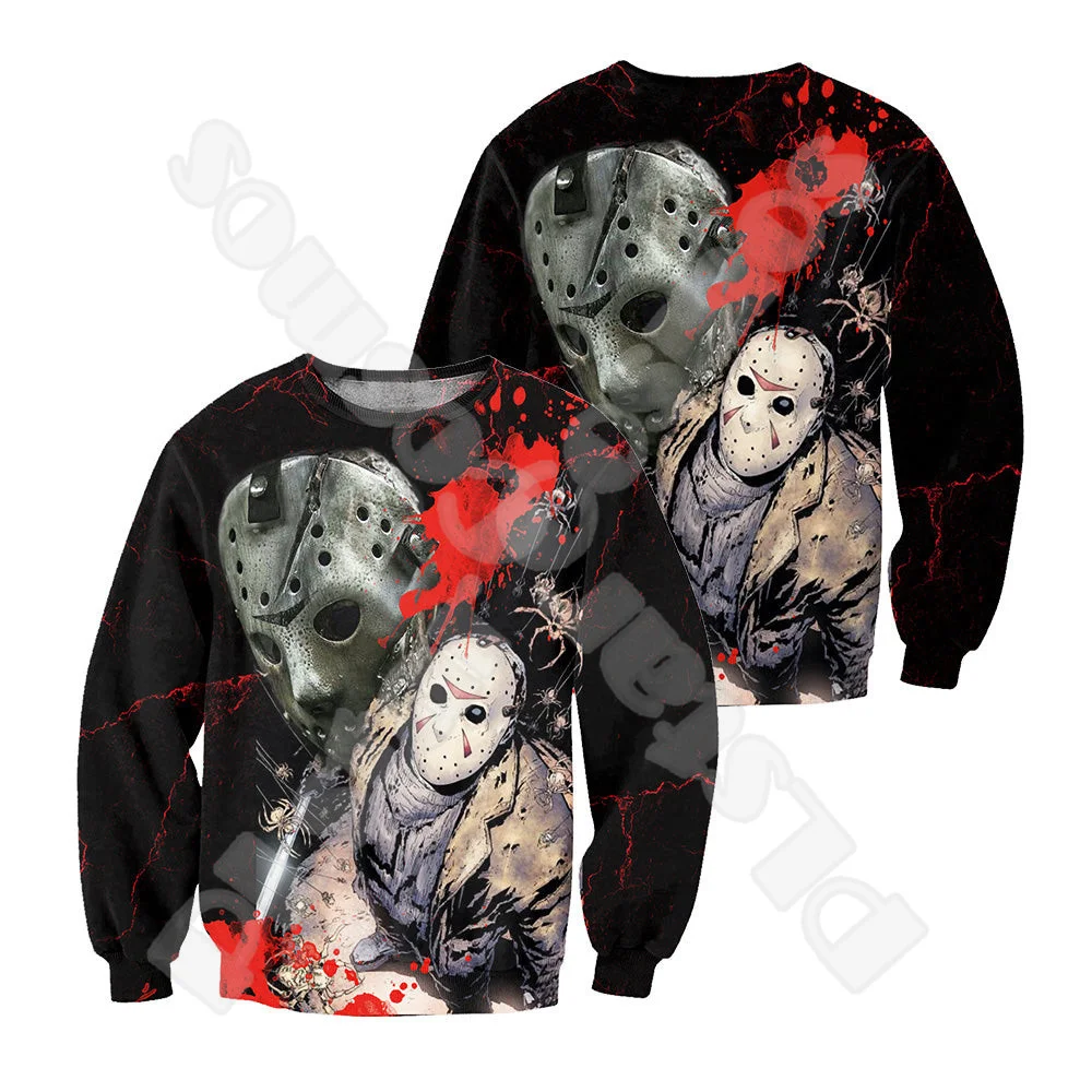 Halloween Michael Myers Horror Terror Movie Vintage Funny Retro Streetwear 3DPrint Harajuku Pullover Casual Jacket Hoodies X6