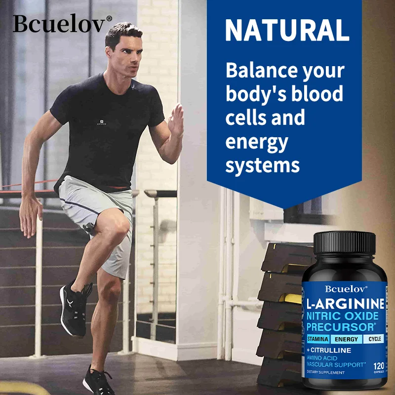 L Arginine Supplement - Promotes Overall Health, Muscle Growth and Physical Endurance, Blood Circulation, for Men and Women