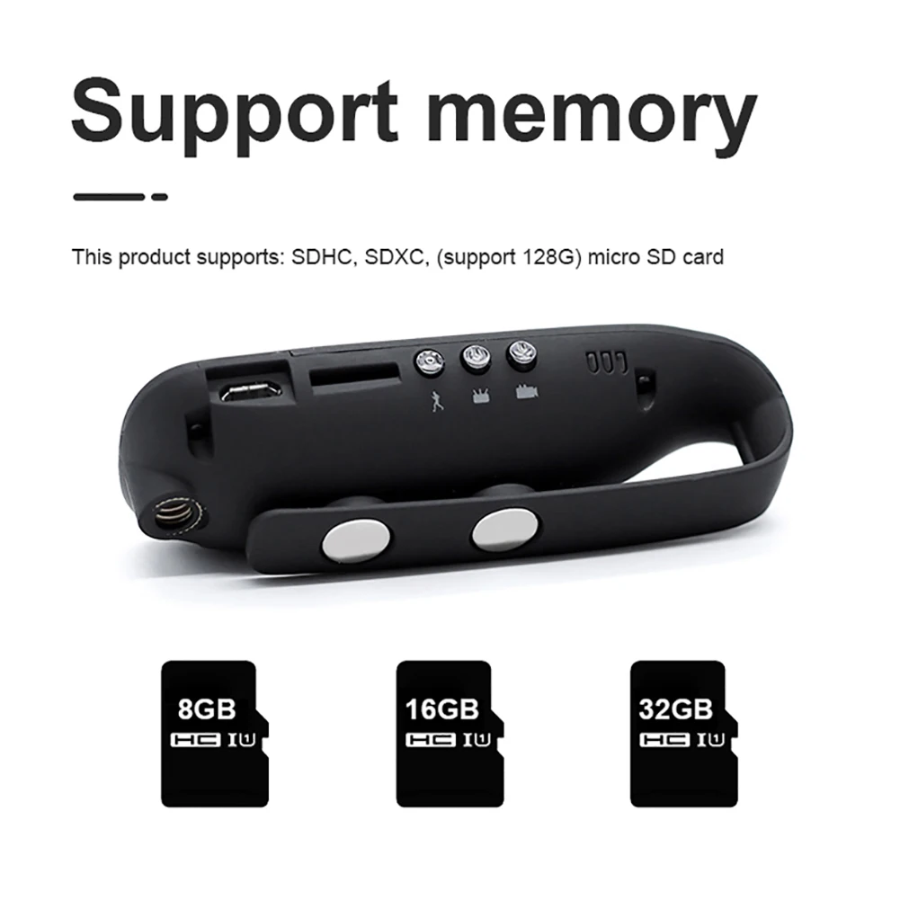 Mini câmera 1080p full hd ciclismo gravador de vídeo com clipe traseiro mini filmadora movimento ativar gravador portátil aplicação da lei