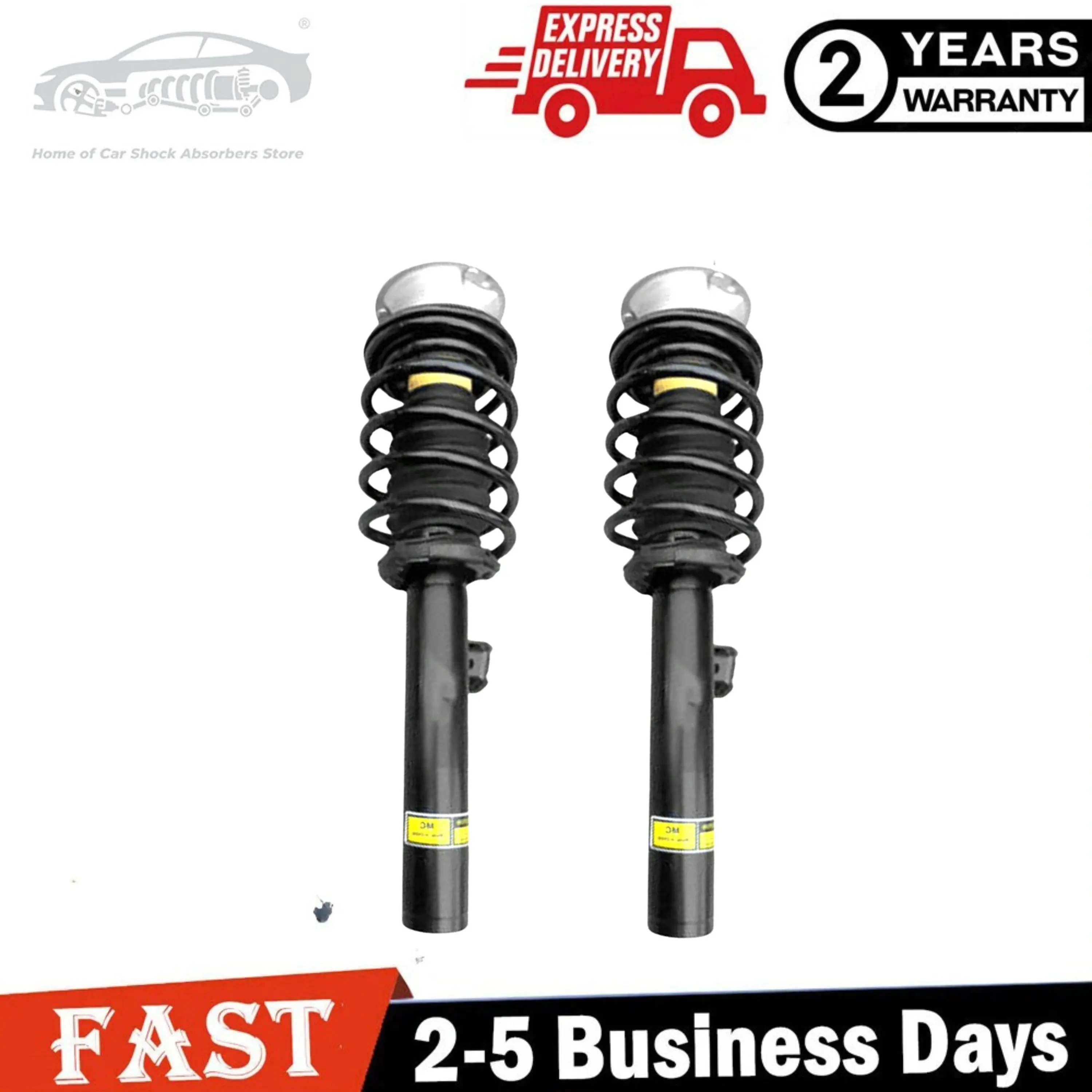 Pair Front Left and Right Shock Struts Assys without Electric Fit BMW E60 E61 530xi 528i 535i 4WD 31316786520 31316786519
