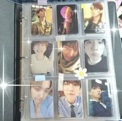 Customized A4 / A5 Binder PU Leather Photocard Holder Book DIY 9Grid 3inch Photo Collect Book D Ring Photo Album PP Page