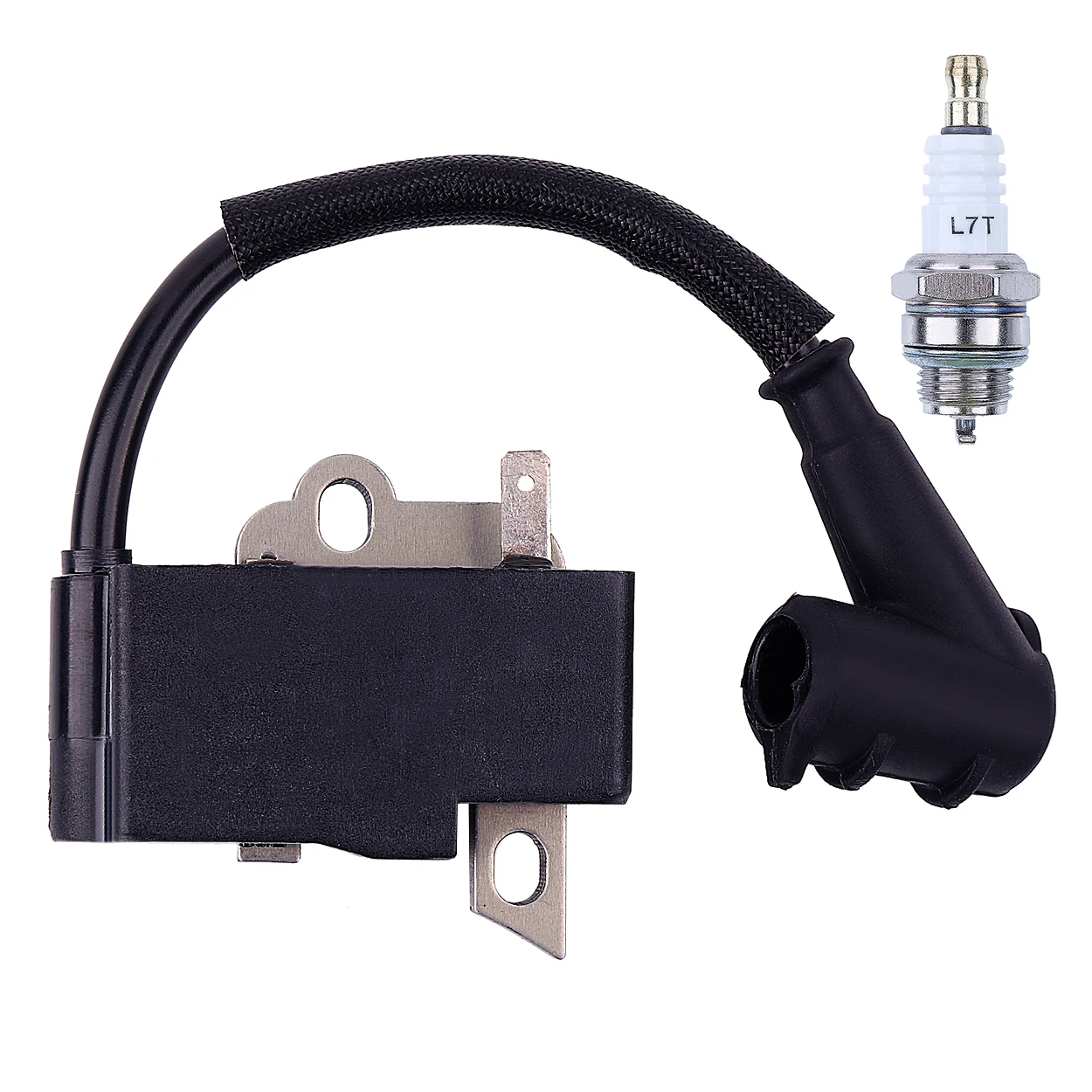 Ignition Coil For Stihl FS40 FS40C FS50 FS56 HT56C FS56R KM56C KM56RC Trimmer Brushcutter with Spark Plug Replace 4144 400