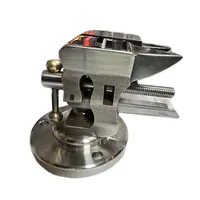 304 Stainless Steel Mini Vise with Anvil Table Hand Tools Adjustable Desktop Clamp Watch Repair Ornaments Anvil DIY Base