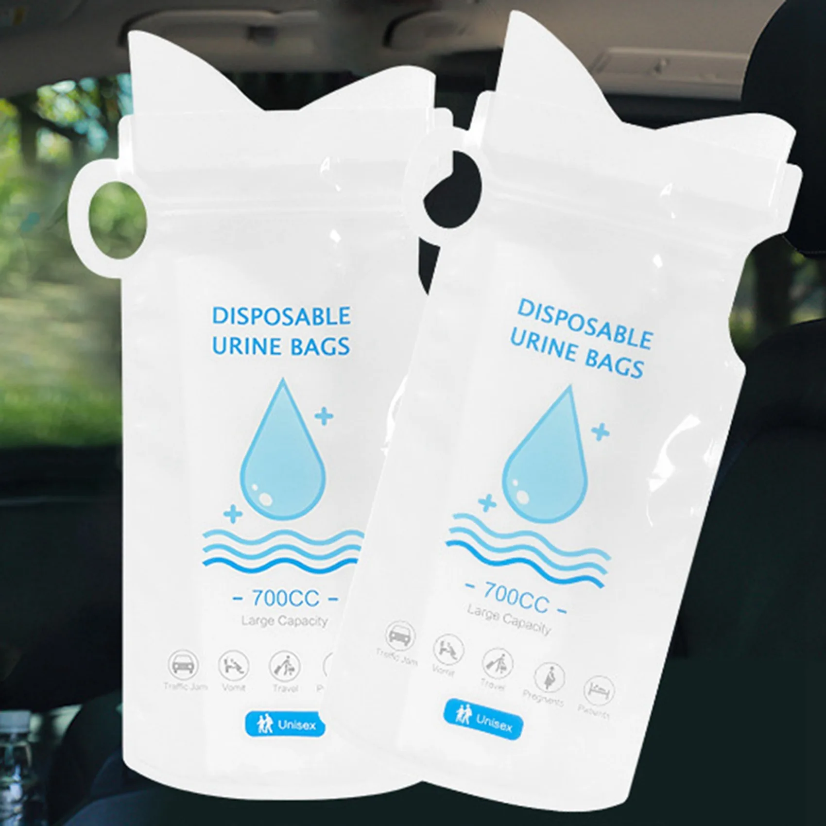 AT44-24Pcs Disposable 700Ml Portable Emergency Urine Bag For Women Men Children,Leak-Proof Toilet For Camping,Travel,Hiking