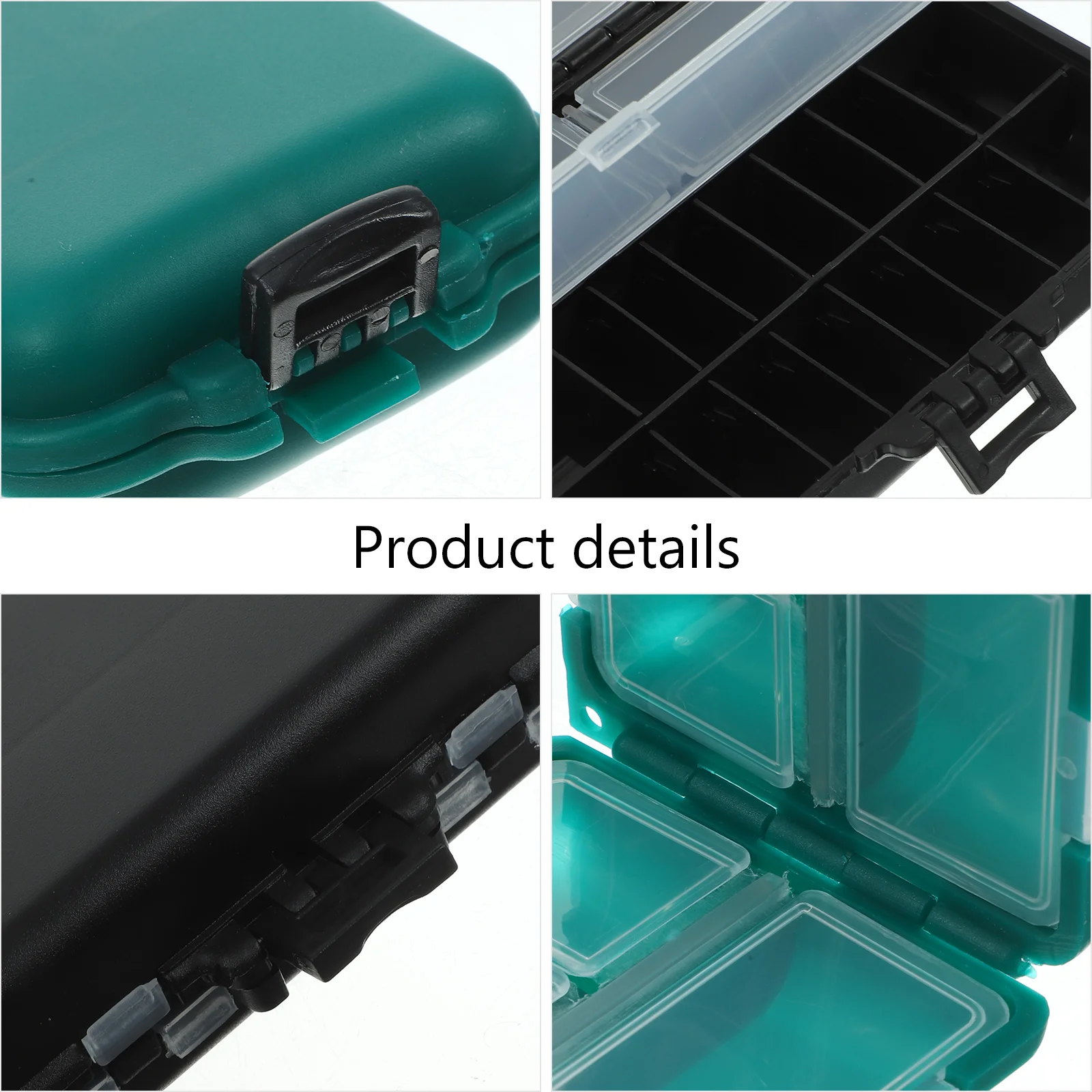 2 Pcs Double Layer Fishing Gear Box Storage Lure Accessory 2pcs Tackle Boxes Motorcycle Organizer Containers Plastic Portable