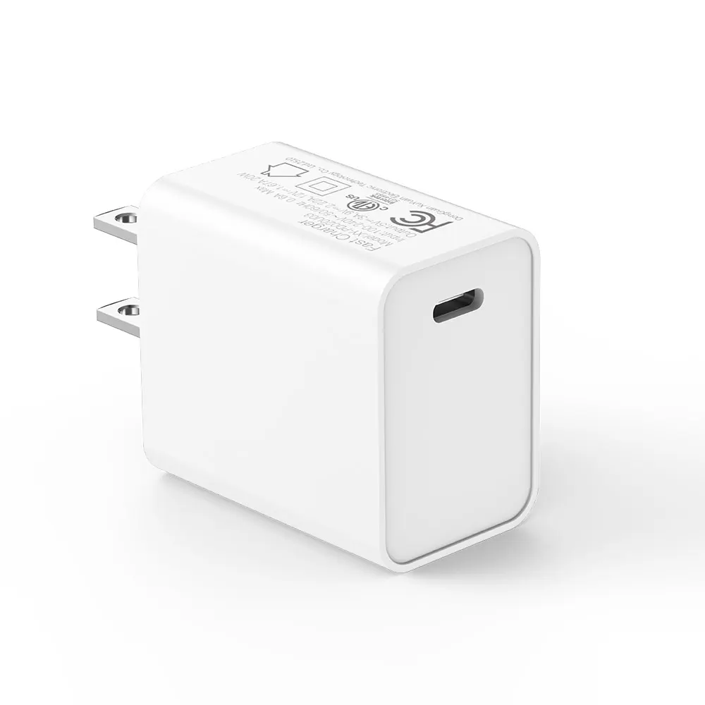 20W USB C PD Fast Charger Compact Travel Charging Block US Plug for iPhone 16 15 14 13 12 11 iPad Samsung Google Pixel