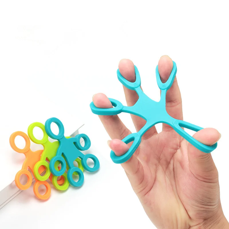 Kid Educational Decompression Toy Gift Adult Finger Strength Training Silicone Finger Tensioner ADHD Relaxation Coordination