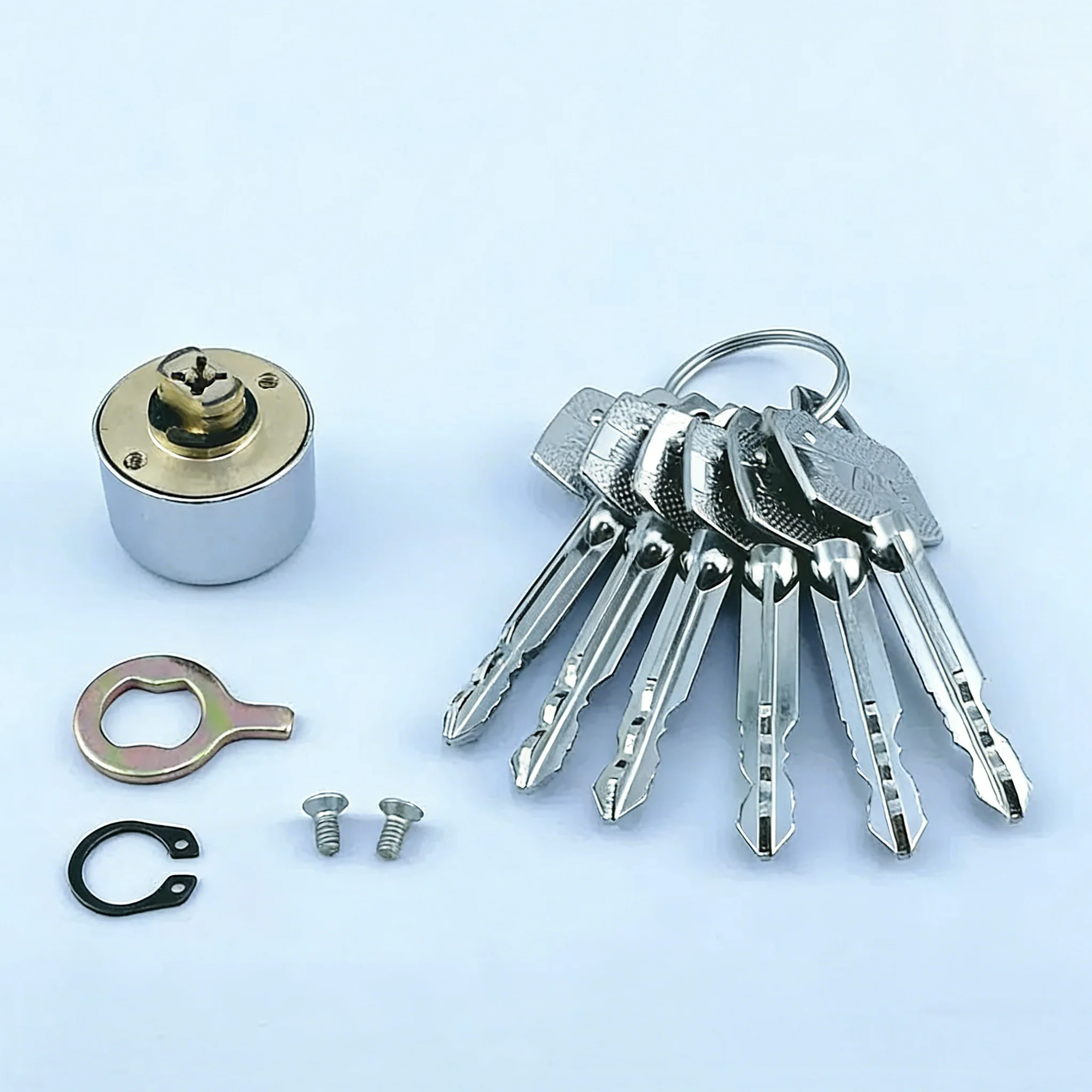 Automatic Gate Door Lock Core OB Hole Glass Sliding Door Lock Cylinder with Interior Door +6 Iron Key