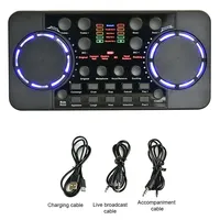 V300 Pro Sound Card Bluetooth-compatible  Audio Interface Mixer DJ Digital Effect Console USB Record For Singing Noise Reduction