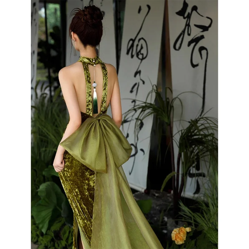 

Ele een Evening Dr Women's Faionable Traditional Chinese Sle Ceremony Dr Cotail Par Gown