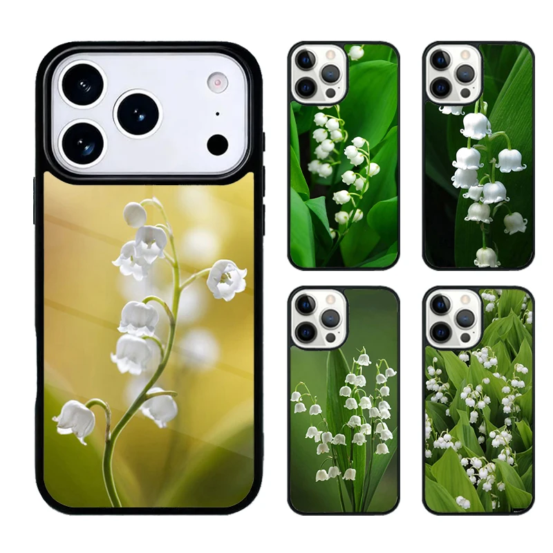 Capa de Celular Flor Lírio do Vale para iPhone 17 Air 16 15 14 Plus 13 12 11 Pro Max Antichoque com Bumper