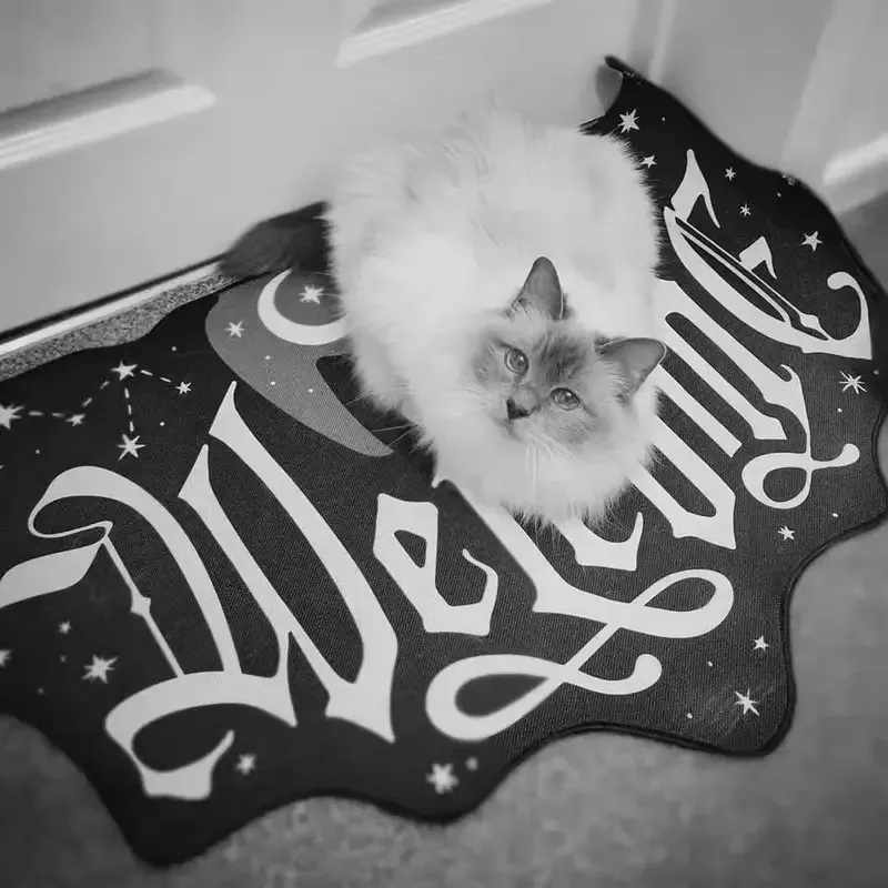 VIKAMA Halloween Dark Gothic Style Welcome Mat, Suitable for Halloween Floor MATS in Bedrooms, Bathrooms and Entrance Doors