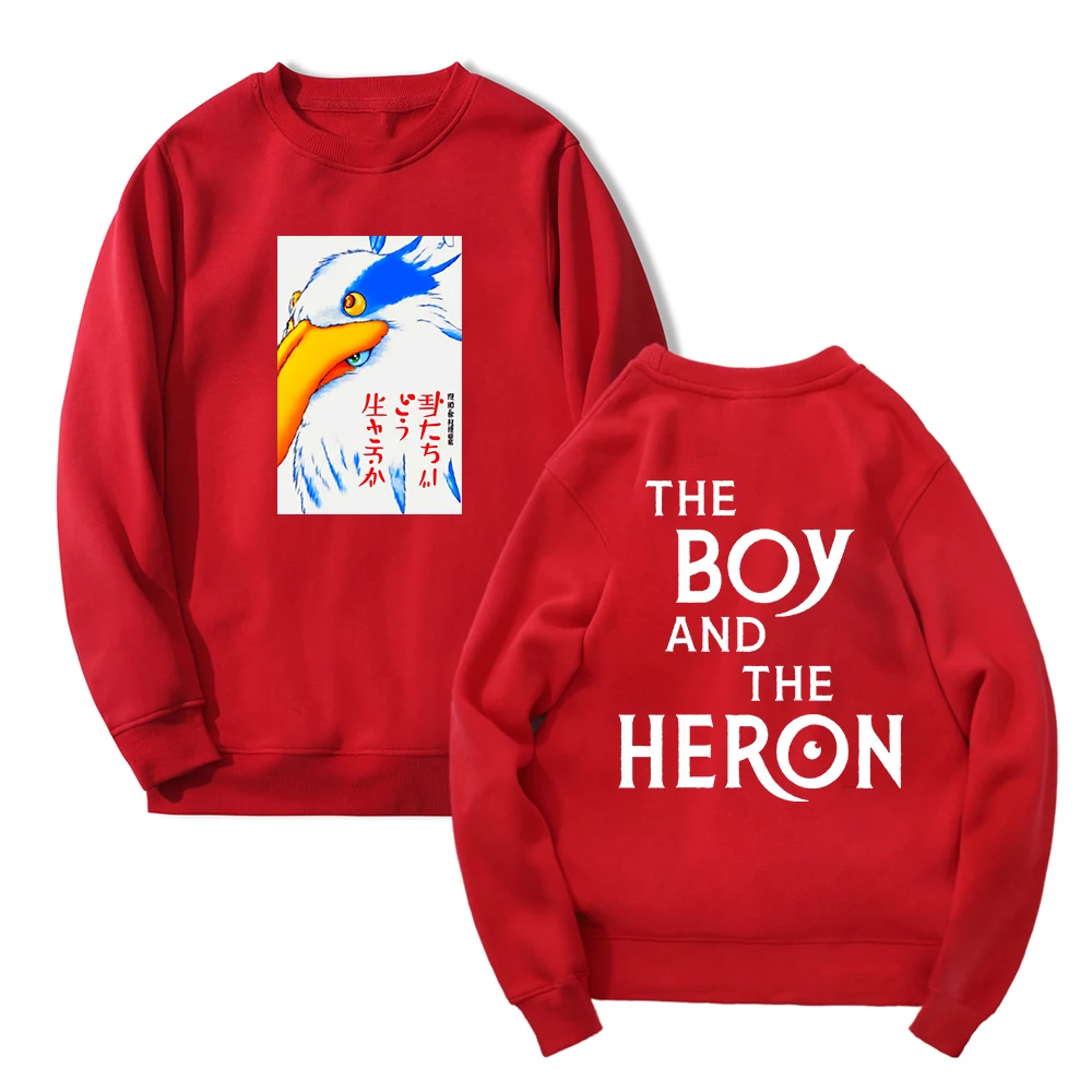 Nieuwe Japan De Jongen en de Reiger Anime Film Lange Mouw Streetwear Vrouwen Mannen Sweatshirt Harajuku Kleding