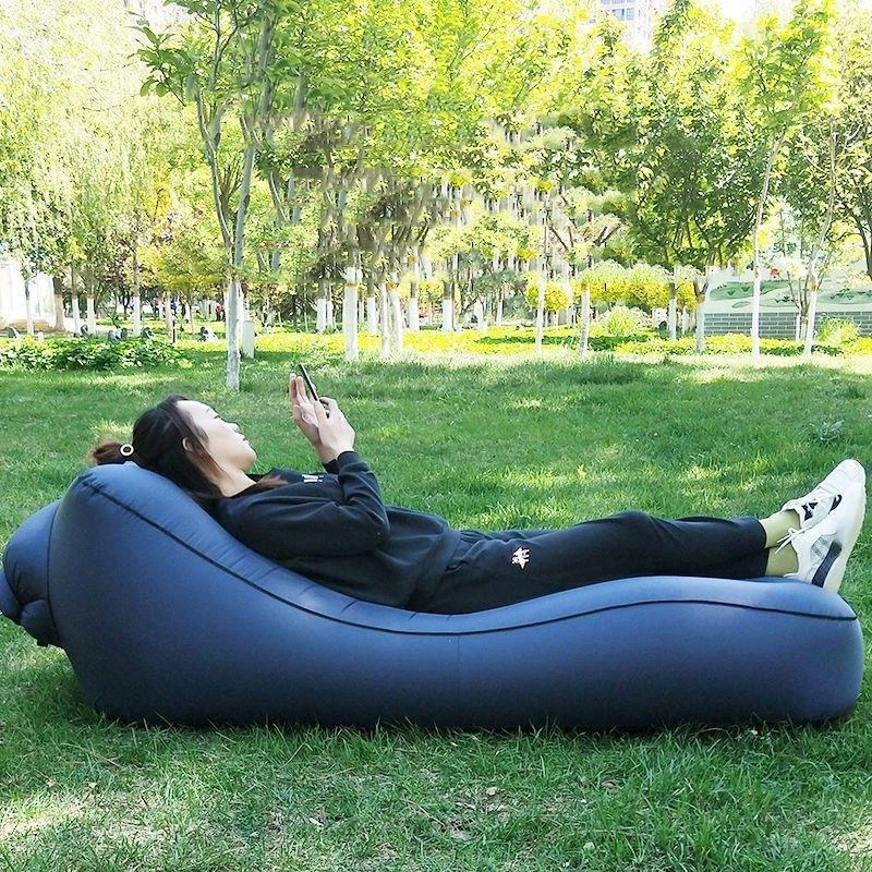 Outdoor Lazy Inflatable Sofa Internet Celebrity Inflatable Bed Park Air Cushion Bed Portable Air Sofa Lazy Bed