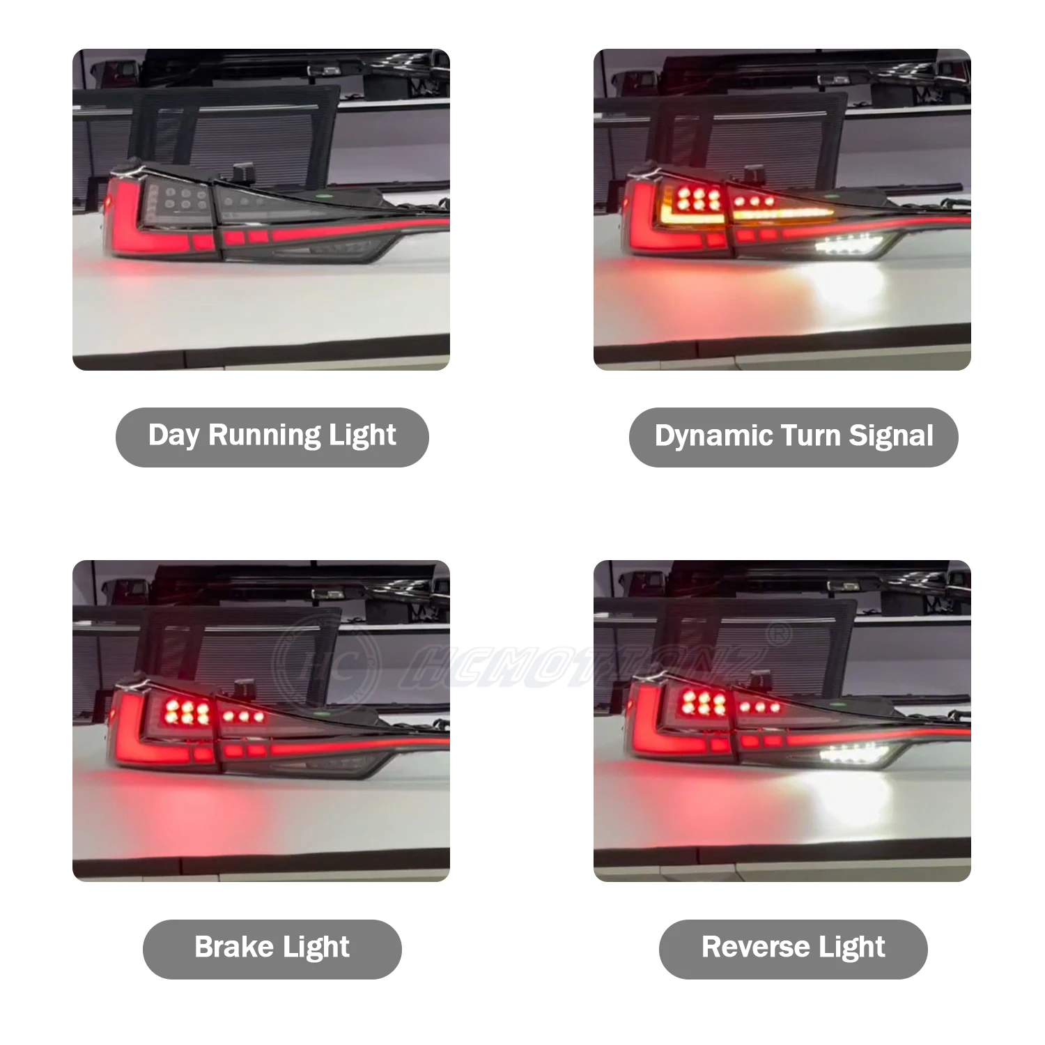 HCmotion Factory RGB Tail Lights 2014-2020 New Start UP Animation DRL IS250 300 350 300h Rear Back Lamps For Lexus IS 200t F