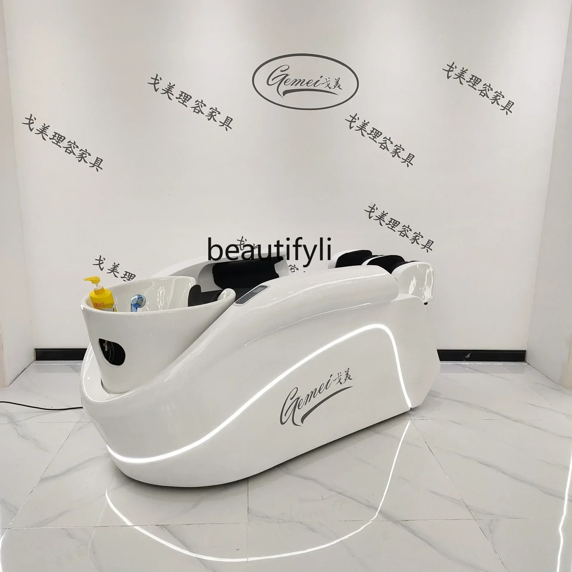 

YH Electric Intelligent Massage Shampoo Bed Barber Shop Flat Automatic Head Therapy Bed Massage Couch Y