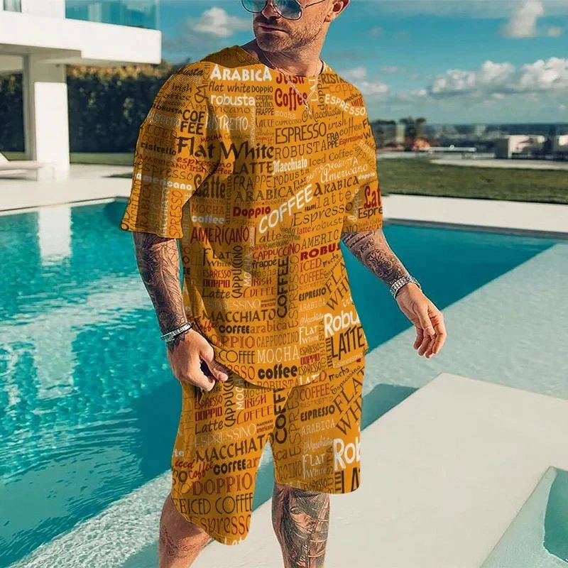 

Men's Horror Movie Chuck Set 2025 Short Sleeve T-Shirt Shorts Fashion Streetwear Summer Short Sleeve Shorts 2 Piece Suit
