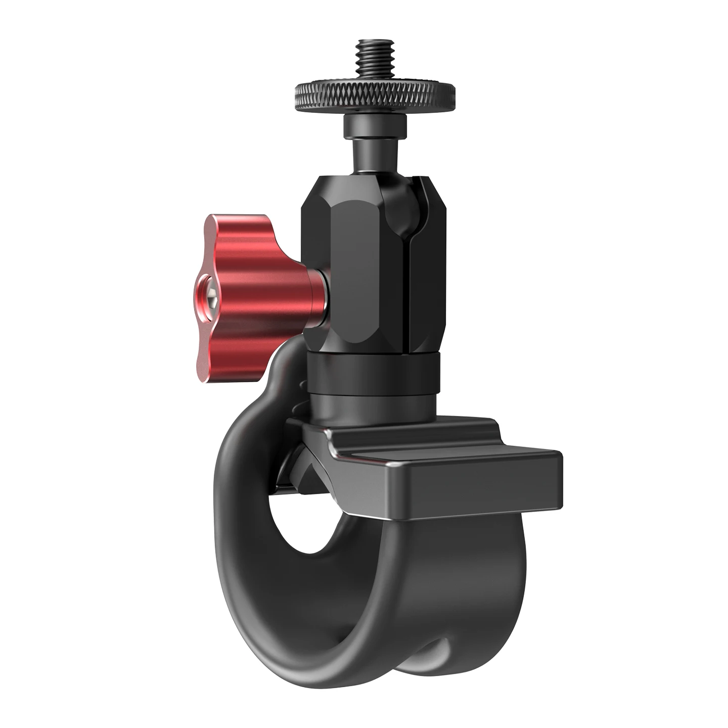 Flexible Tube Rod Clamp Camera Mount 1/4 Ballhead Adjustable Strap Bracket for Insta360 Luna Ultra Action Cycling Fishing Holder