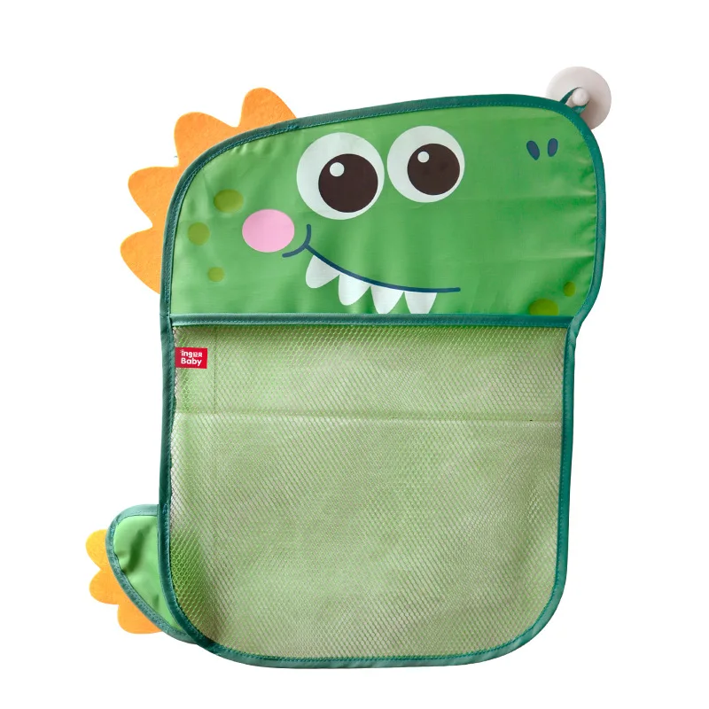 Green Dinosaur Bath Toys for Baby Bathroom Mesh Organizer Bag Cartoon Chicken Animal Shapes Net Case Children Cloth Sand Toys