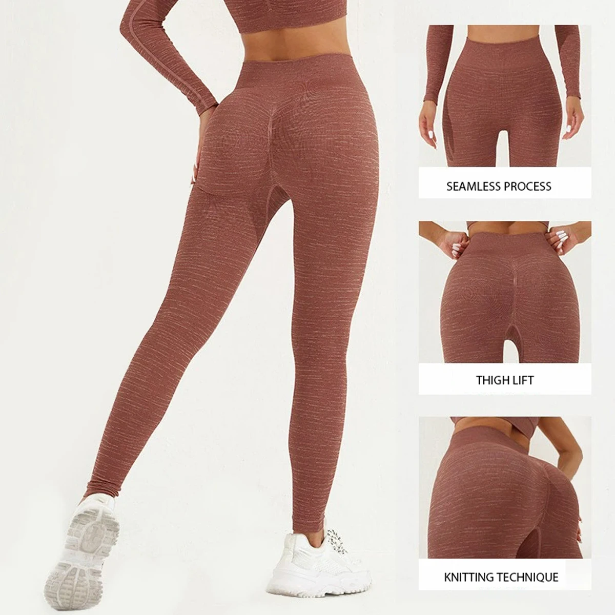 

High-Waisted Women's Yoga Pants - Butt-Lifting Stretchy Dry-Fit Running Workout Leggings - Ideal Yoga Tights for Active Wear