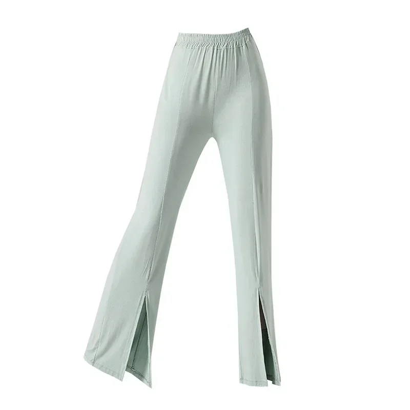 Split-ended micro-flared pants women's high waist and thin modern classical dance practice trousers art test body adult model
