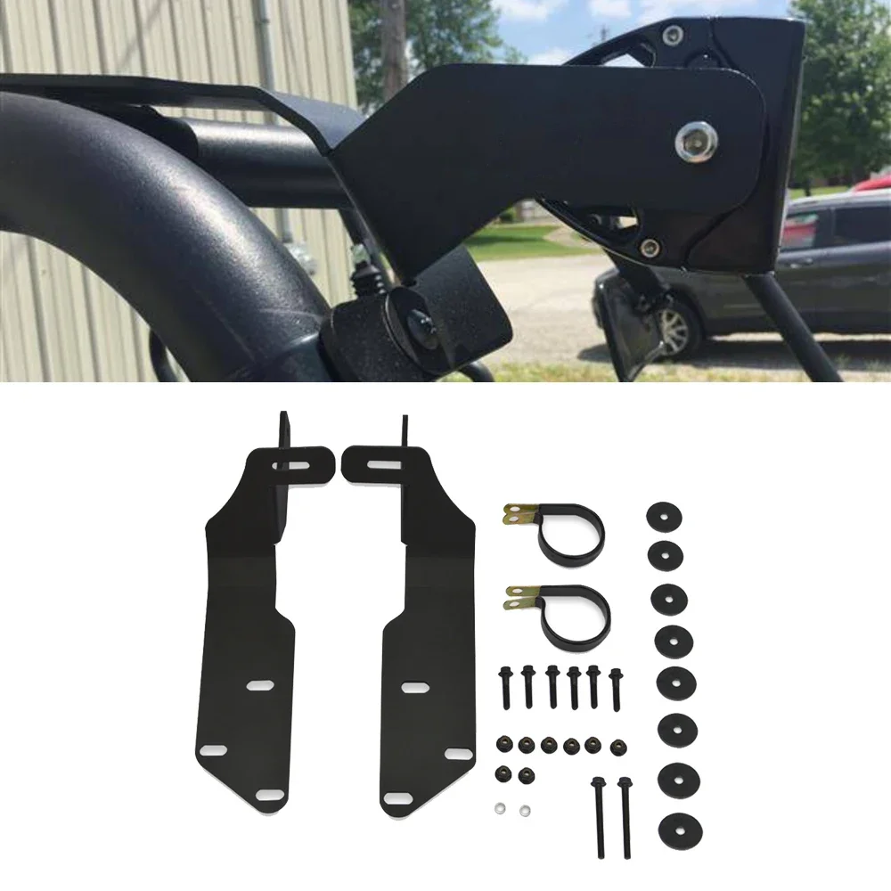 

Front Cage Upper Windshield 50 inches Straight/Curved LED Light Bar Mount Brackets Fit For Kawasaki Teryx-2 Teryx-4