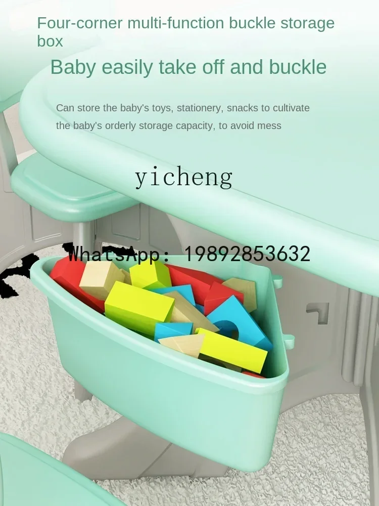 AH مكتب رياض الأطفال طاولات تناسب لعبة منزلية طاولة ألعاب بلاستيكية مكتب كتابة التعلم #5