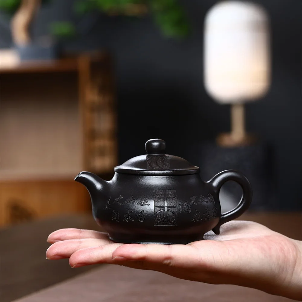 

200ml Chinese tea pot marked handmade real yixing zisha clay master pot 6.8oz Pan Pots on sales holiday gift