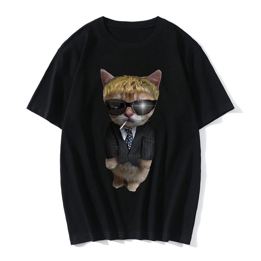 Funny El Gato Meme Sad Crying Cat Munchkin Kitty Print Women Casual T-Shirt Summer Harajuku T Shirts Casual Fashion Tee Clothes