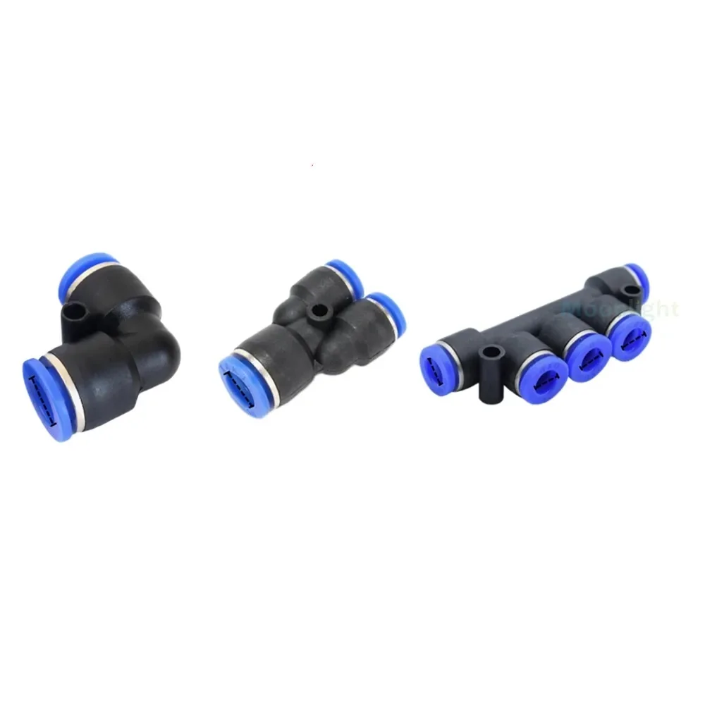 Pneumatic Fitting Pipe Air Connector Tube Quick Release Fittings Water Push In Hose Plastic 4/6/8/10/12/14mm PU PY Connectors