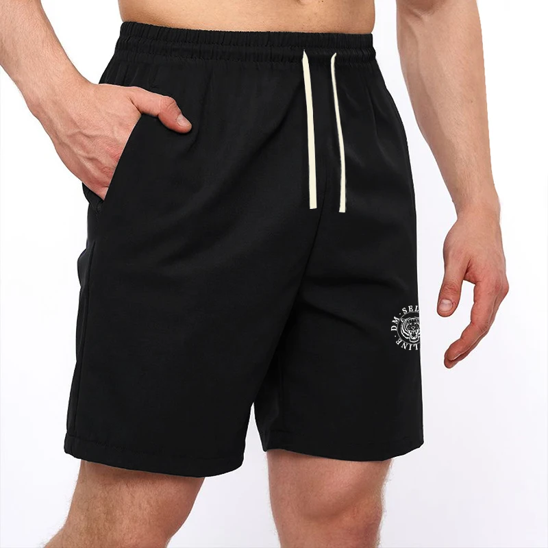 Men's New Summer Ice Silk Shorts Unique Printed Quick Dry Comfortable Tight Waist Sports Basketball Jogging Casual Sports Shorts