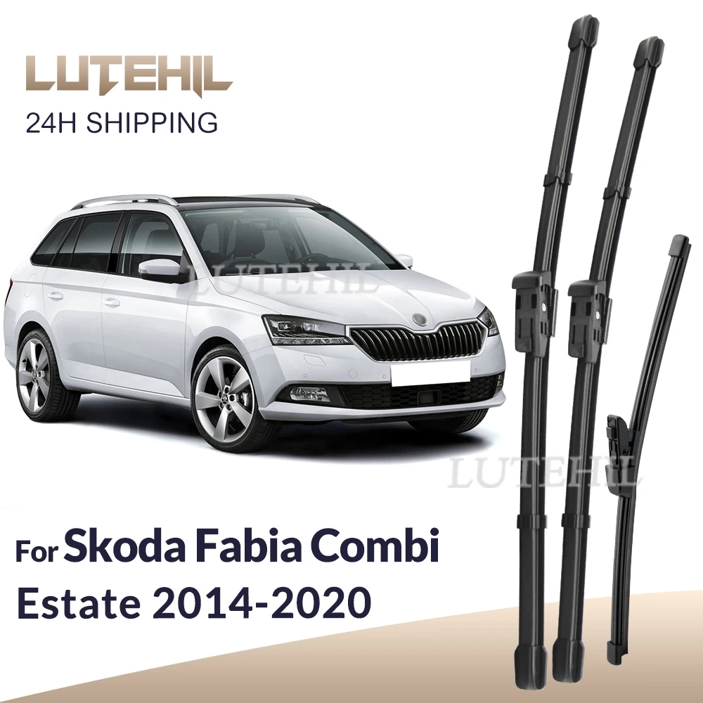 

Wiper Front & Rear Wiper Blades Set For Skoda Fabia Combi Estate 2014-2020 2015 2016 2017 Windshield Windscreen Window 24"16"16"