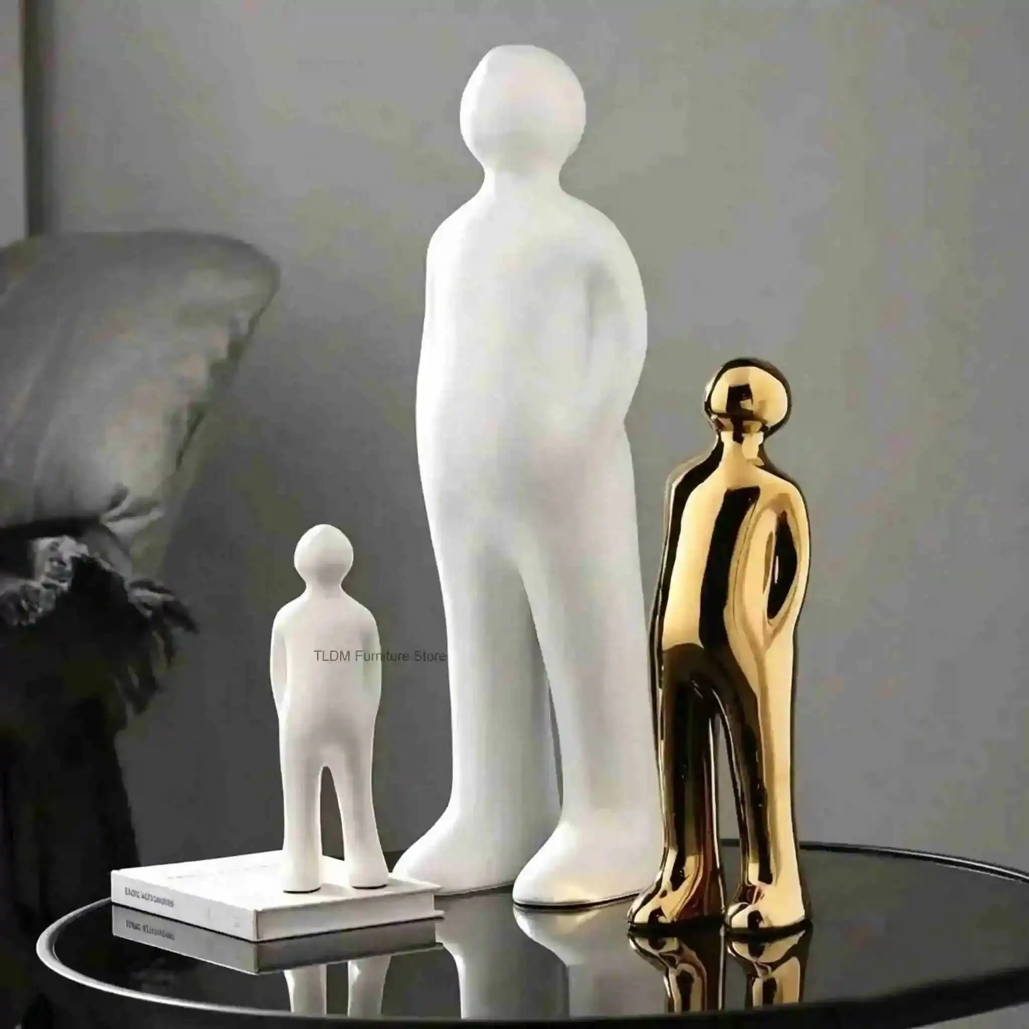 Room Statues Modern Ornaments Simple Model Abstract Office Living Home Room Decoration Trinkets Paris Sculptures Home Decor H