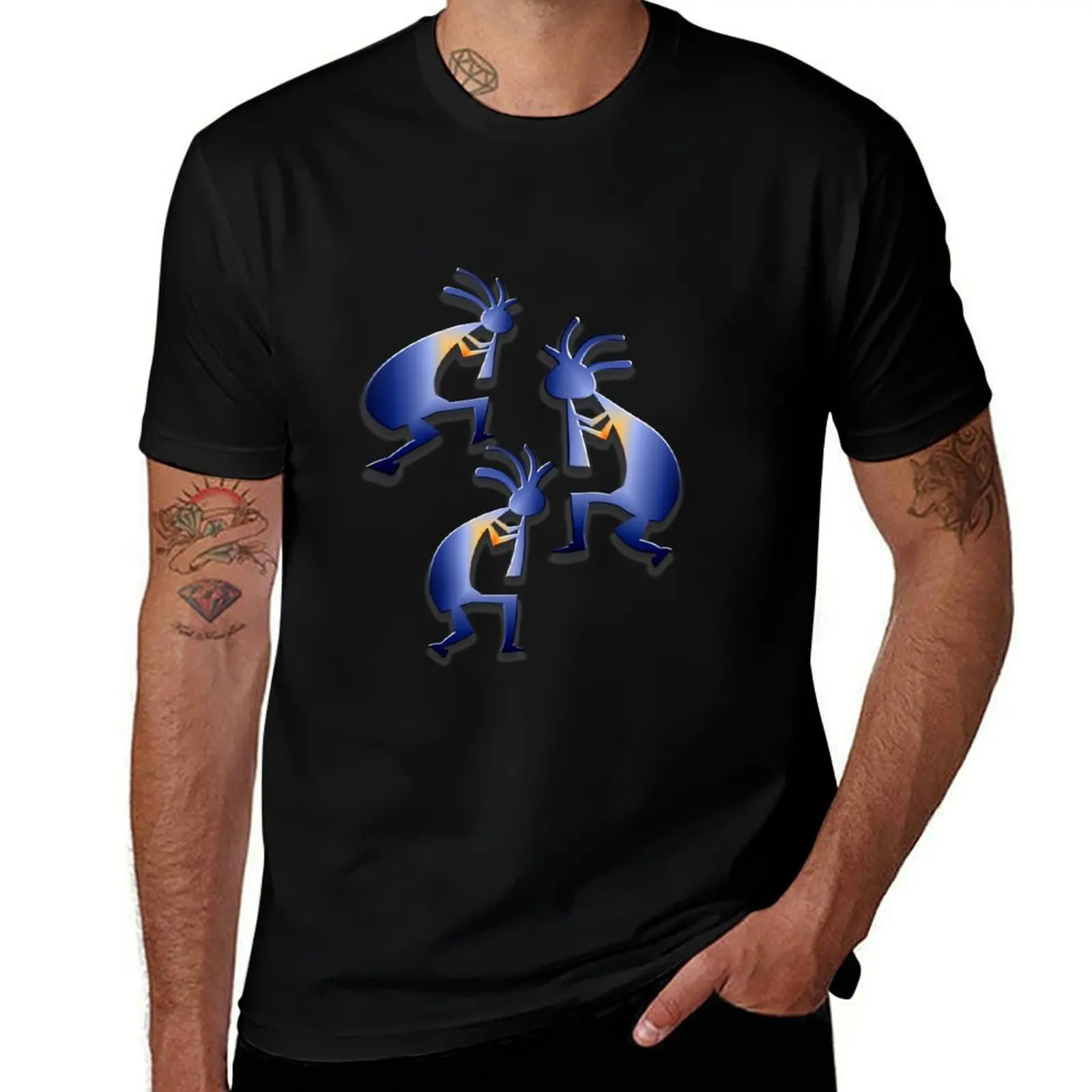 3 Kokopelli #8 T-Shirt Relaxed Fit Casual Short Sleeve Top T-Shirt