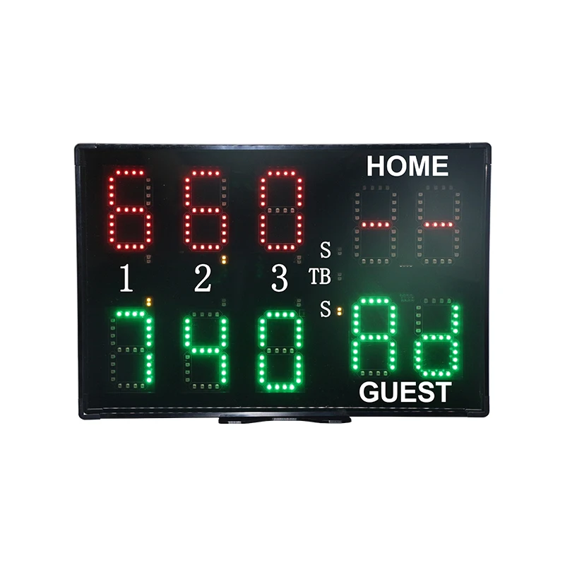 Indoor Outdoor 18650 Batteries Electronic Tennis Scoreboard Type-C Rechargeable LED Digital Scoreboard for Badminton Training