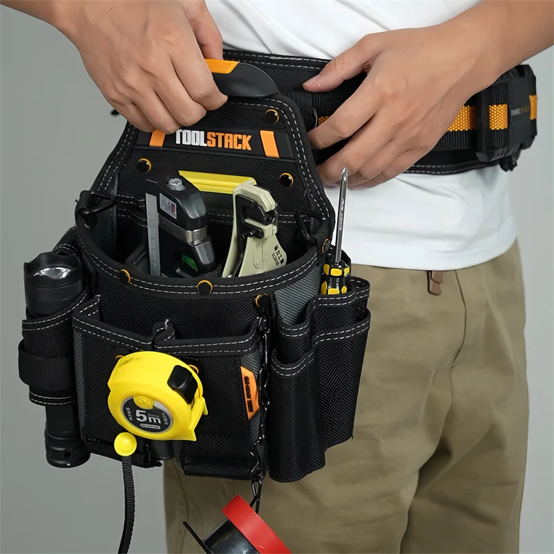 TOOLSTACK Master Electrician's Pouch Wielofunkcyjna torba na ramię i biodra z szybką blokadą Torba do przechowywania zestawu serwisowego o dużej pojemności
